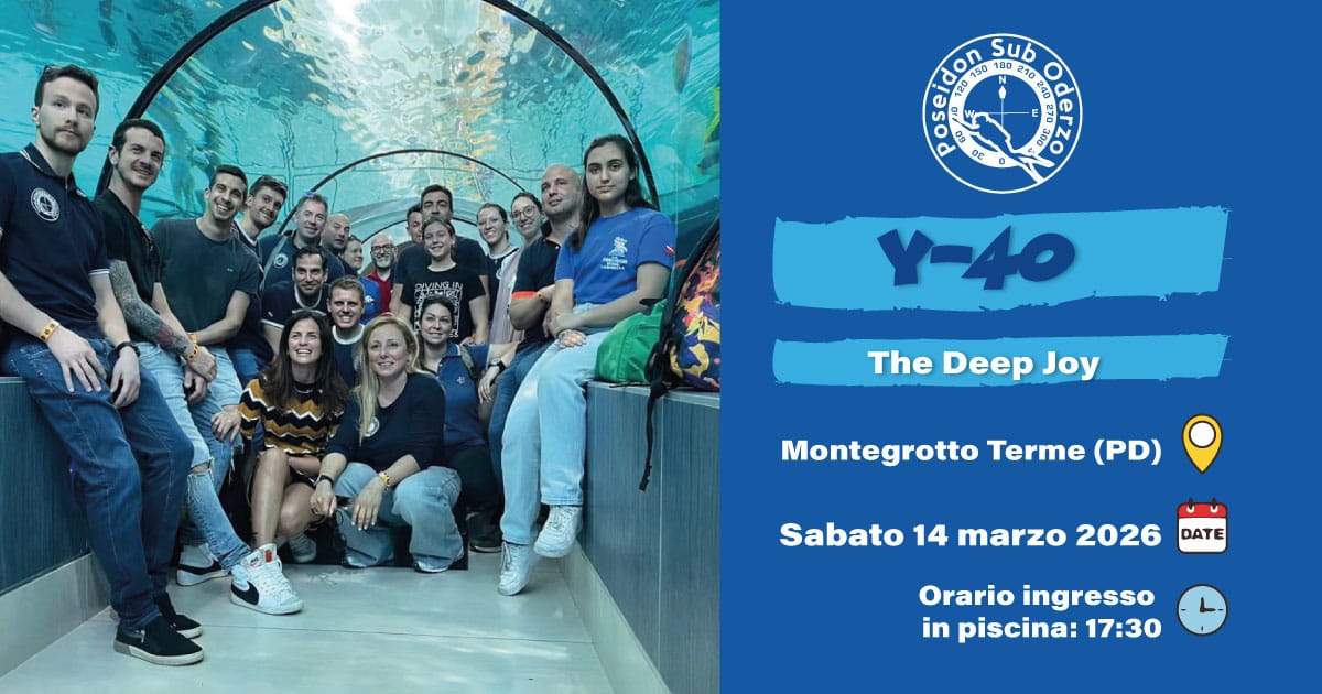 Immersione all'Y-40 una delle piscine più profonde del mondo con Poseidon Sub Oderzo